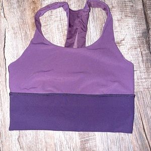 Lululemon longline purple sports bra